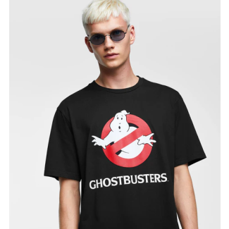 Ghostbusters Vintage Graphic T Shirt Black-L