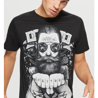 Nasty Boy Graphic T Shirt Black