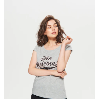 The Unicorns Graphic T Shirt Grey