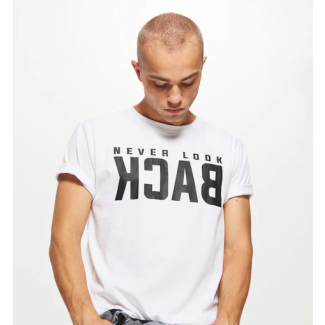 Vintage Skull Graphic T Shirt White-2XL