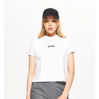 Wish Graphic T Shirt White-M
