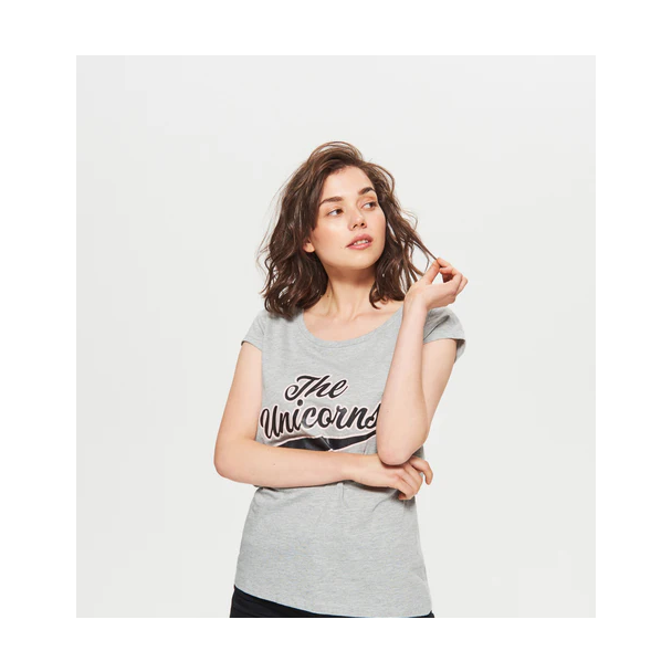 The Unicorns Graphic T Shirt Grey