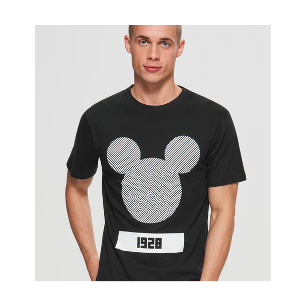 Vintage Mickey Graphic T Shirt Black